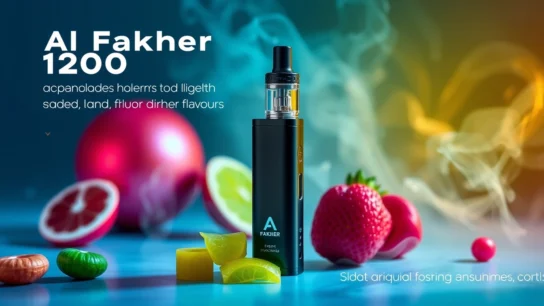 Al Fakher 12000 disposable vape showcasing integrated hookah soundwaves and a variety of flavors