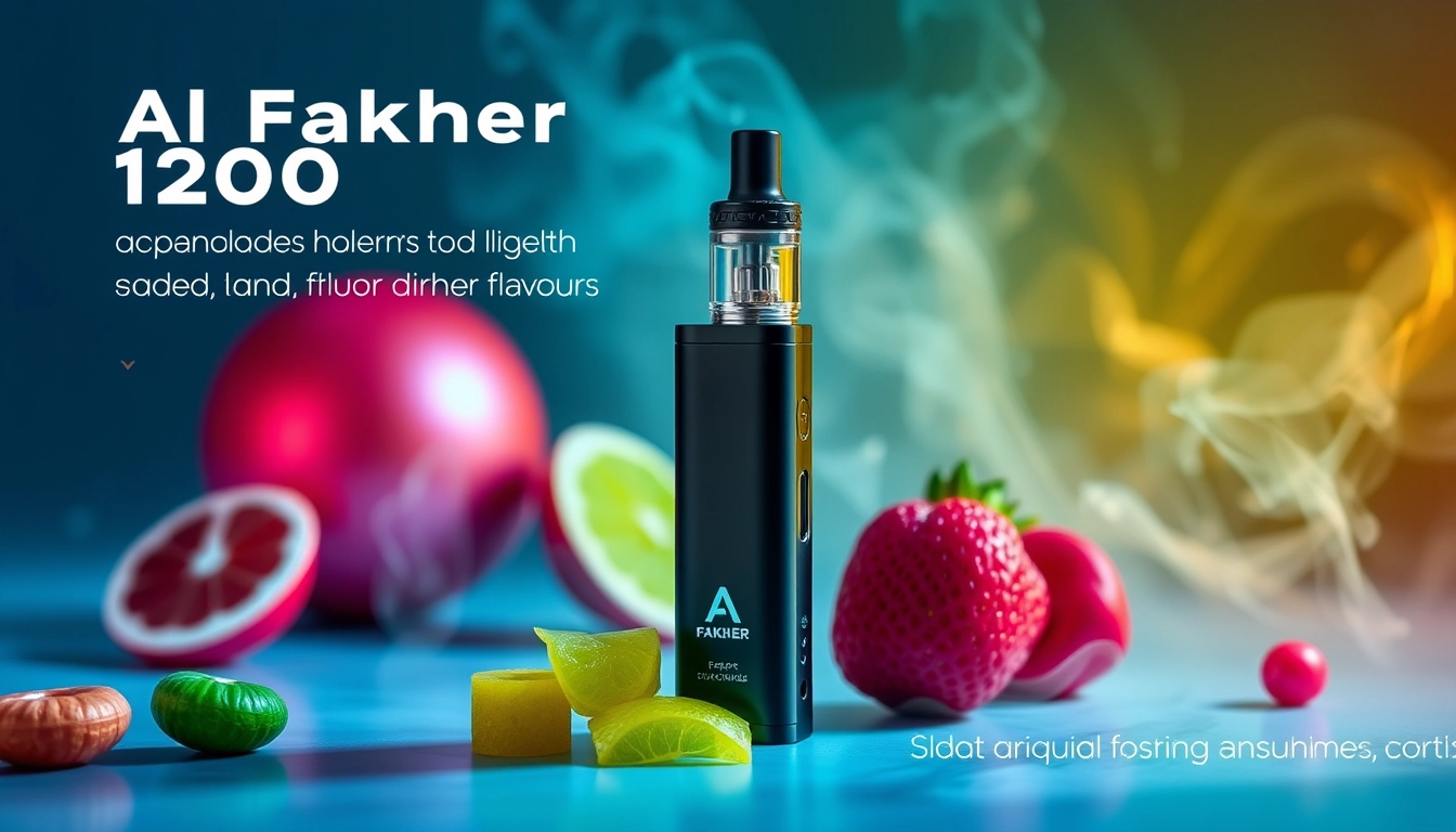 Al Fakher 12000 disposable vape showcasing integrated hookah soundwaves and a variety of flavors